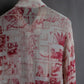 "John Galliano" 100% silk tropical floral regular collar shirt