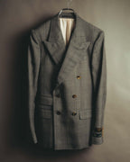 -SPECIAL- “GUCCI” 2019-2021 Glen check double-breasted wool suit