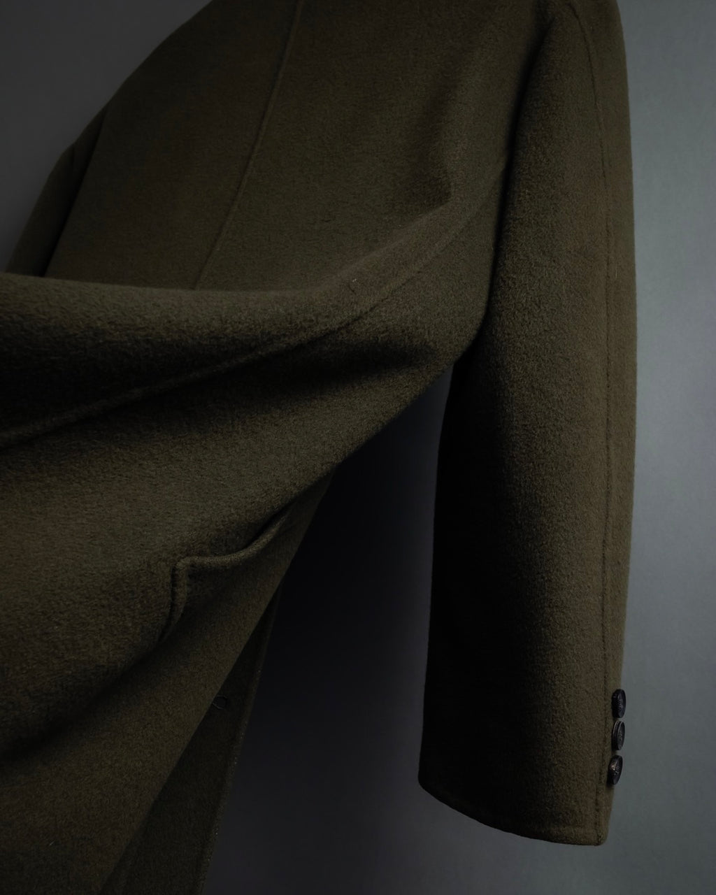 "Christian Dior" Single-breasted 100% cashmere chester coat
