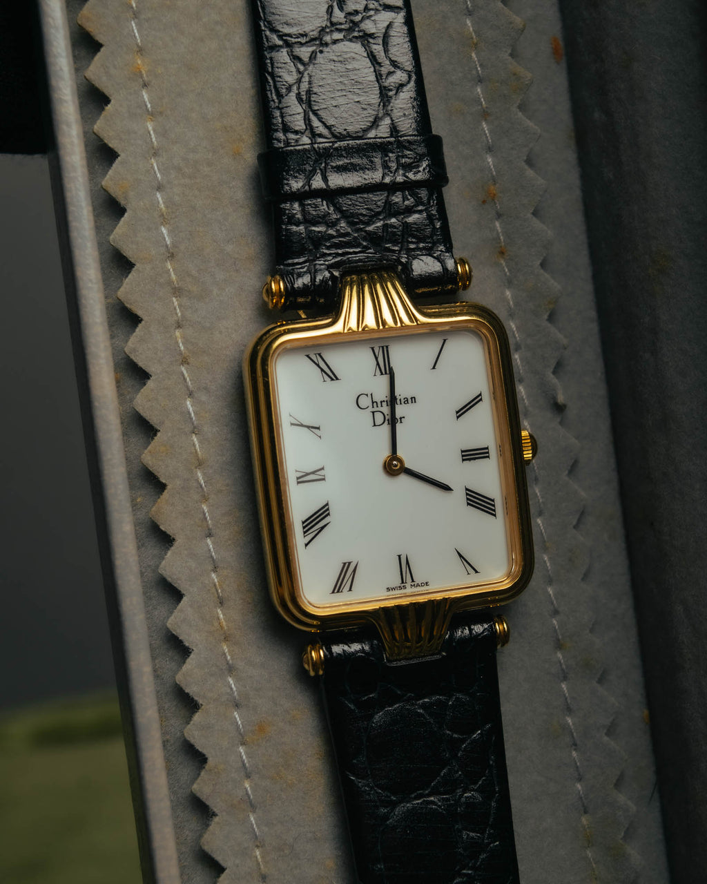 -SPECIAL- "Christian Dior" 90's Classic square quartz watch with Roman dial