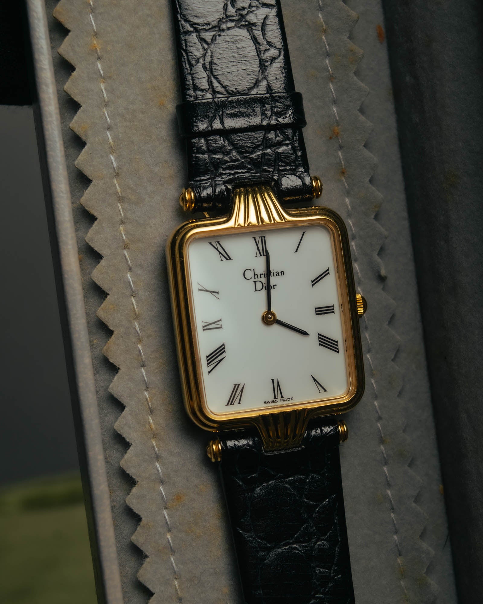 -SPECIAL- "Christian Dior" 90's Classic square quartz watch with Roman dial