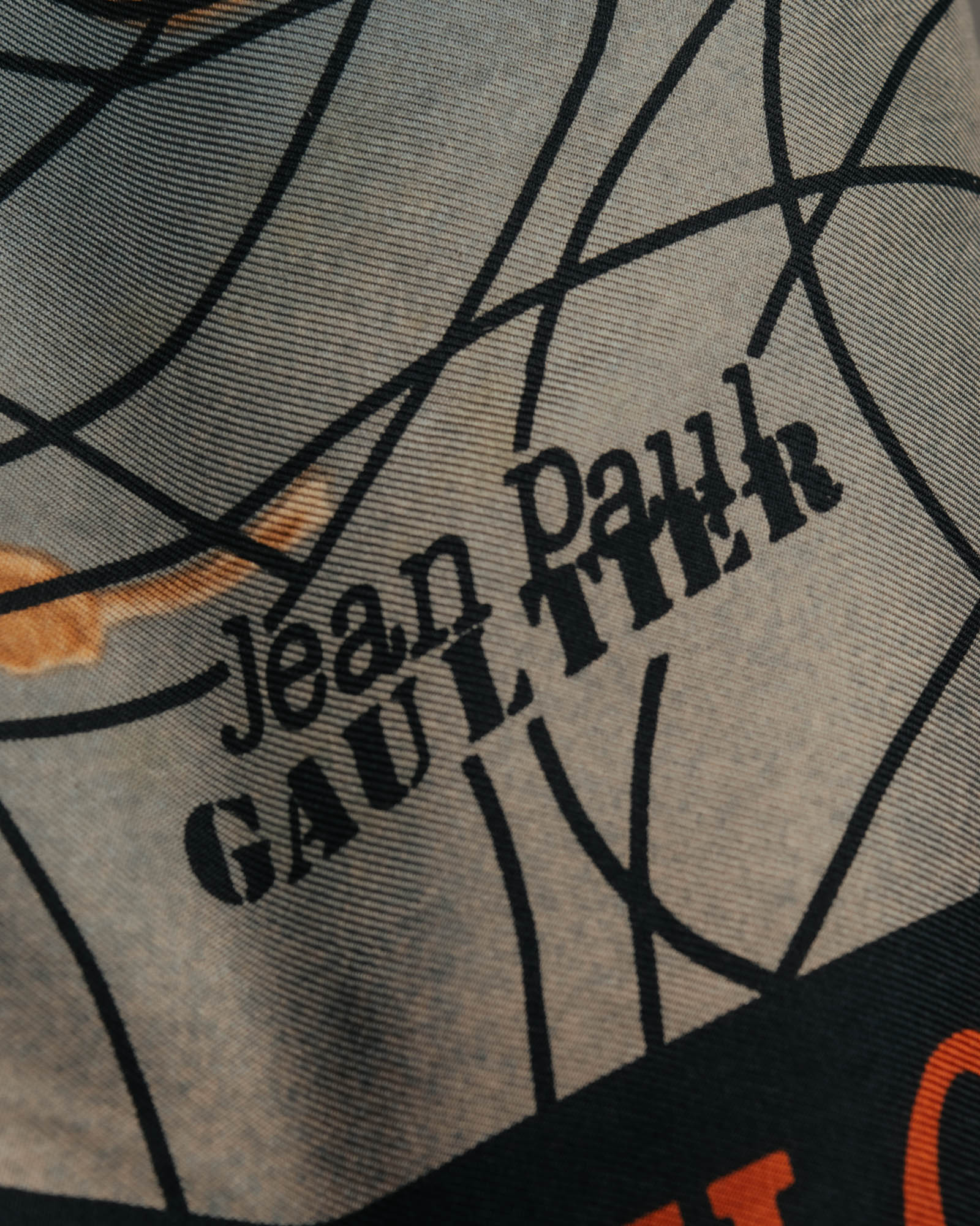 “Jean Paul Gaultier” 90’s-00’s Graphic logo scarf