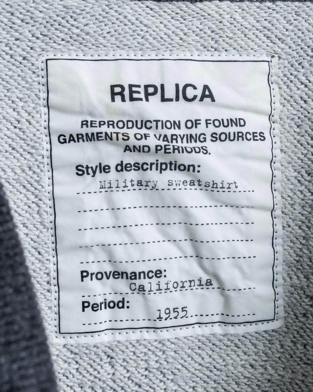"MAISON MARGIELA" Replica series elbow patch sweat