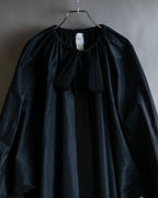 "PATOU" Ribbon shirring design poncho dress