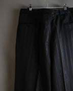 "Vintage subtle gloss striped wide slacks"