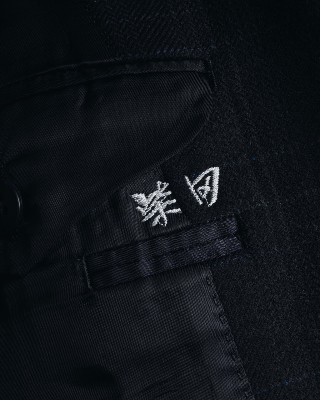 "Burberrys" 90’s dark check wool cashmere blend tailored jacket