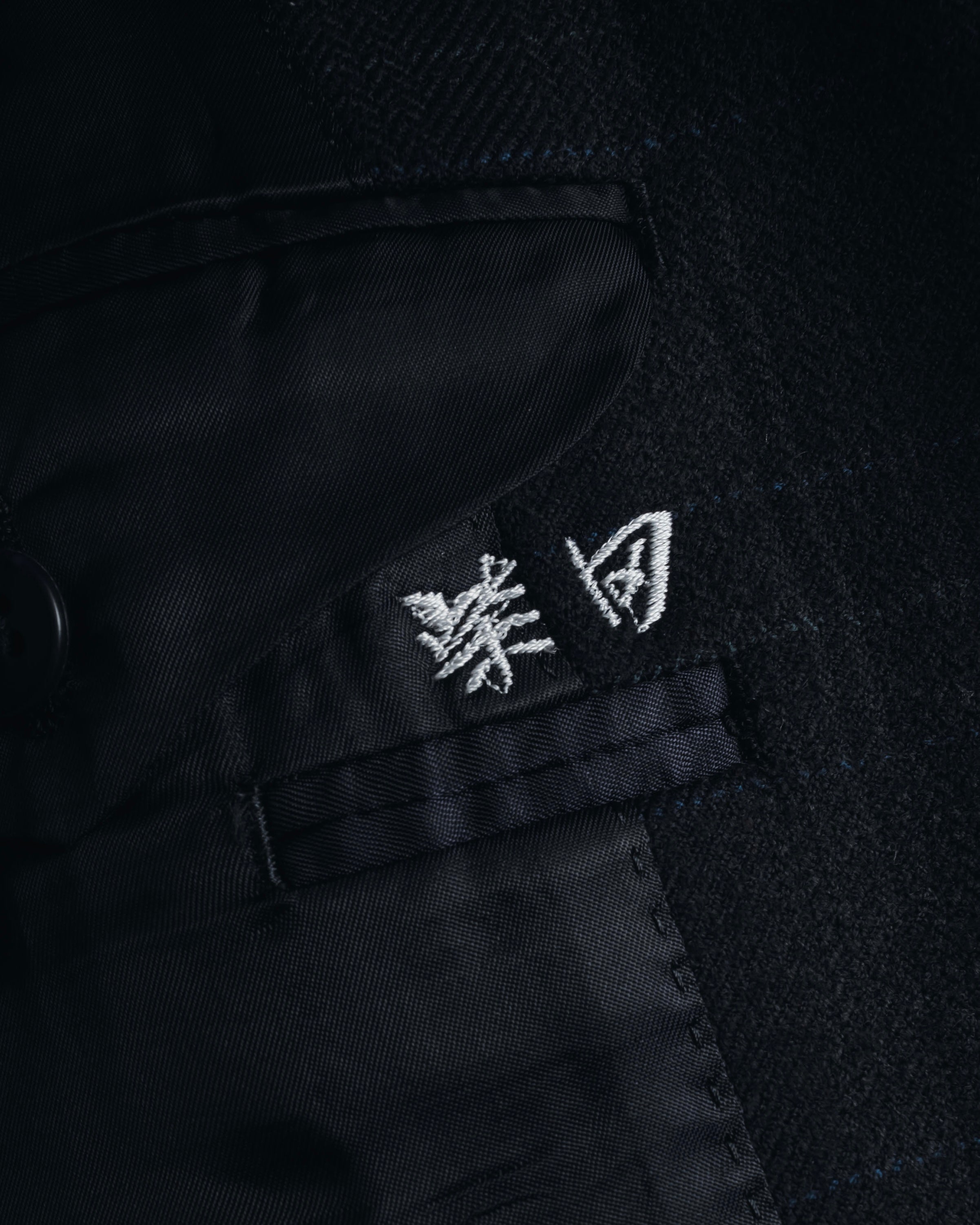 "Burberrys" 90’s dark check wool cashmere blend tailored jacket