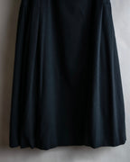 "Christian Dior" Wool draped pleated flared skirt