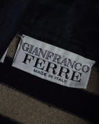 "GIANFRANCO FERRE" Striped contrast collar knit polo