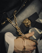 -SPECIAL- “GUCCI” Michele period Punk tiger head leather shoulder bag