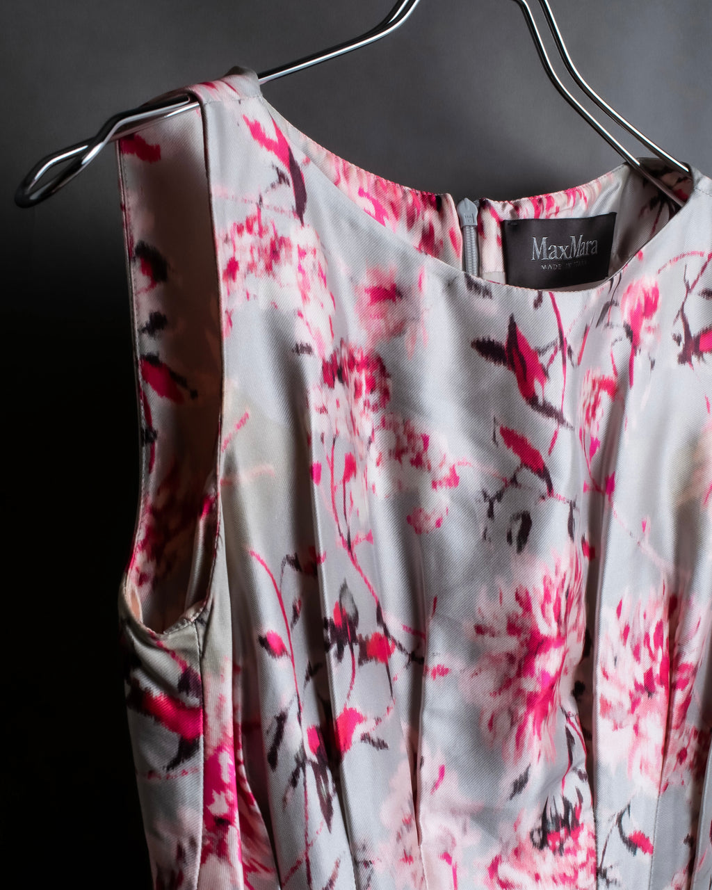 "Max Mara" Watercolor floral pattern sleeveless long dress