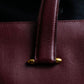 "Cartier" Jewelry ruby color leather tote bag