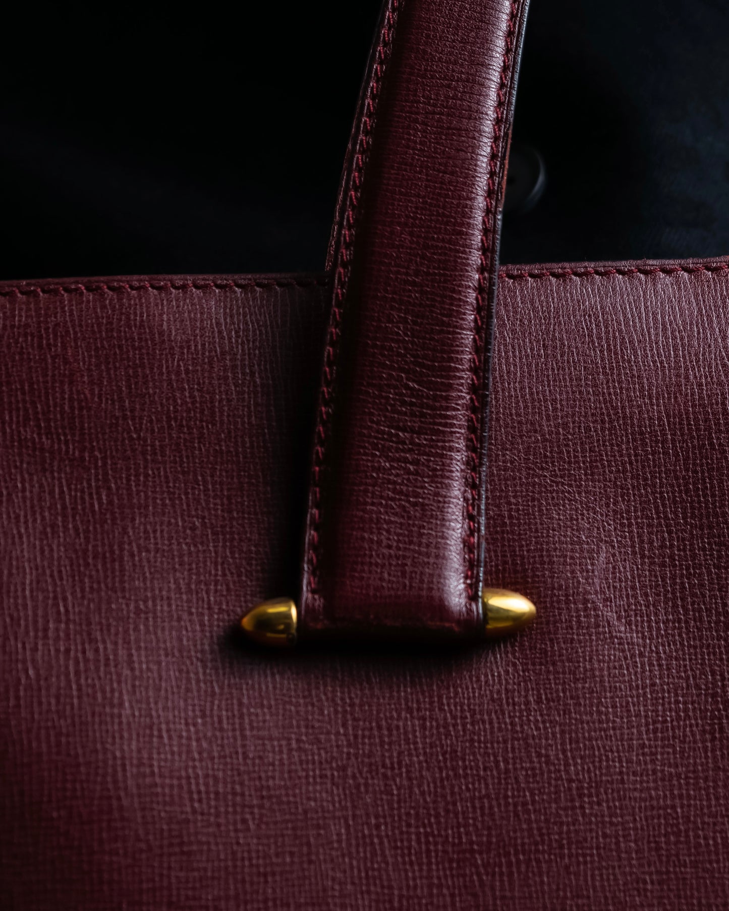 "Cartier" Jewelry ruby color leather tote bag