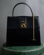 “CELINE” Early 80’s equestrian hardware top-handle bag