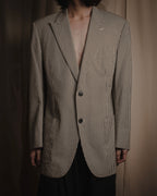 "HERMES" 00's striped stretch cotton tailored jacket