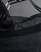 "DOLCE & GABBANA" Sheer layered V-neck grey knit