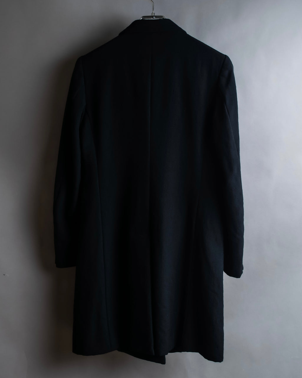 "COMME des GARCONS" Peaked lapel double-breasted long tailored jacket