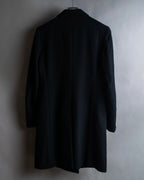 "COMME des GARCONS" Peaked lapel double-breasted long tailored jacket