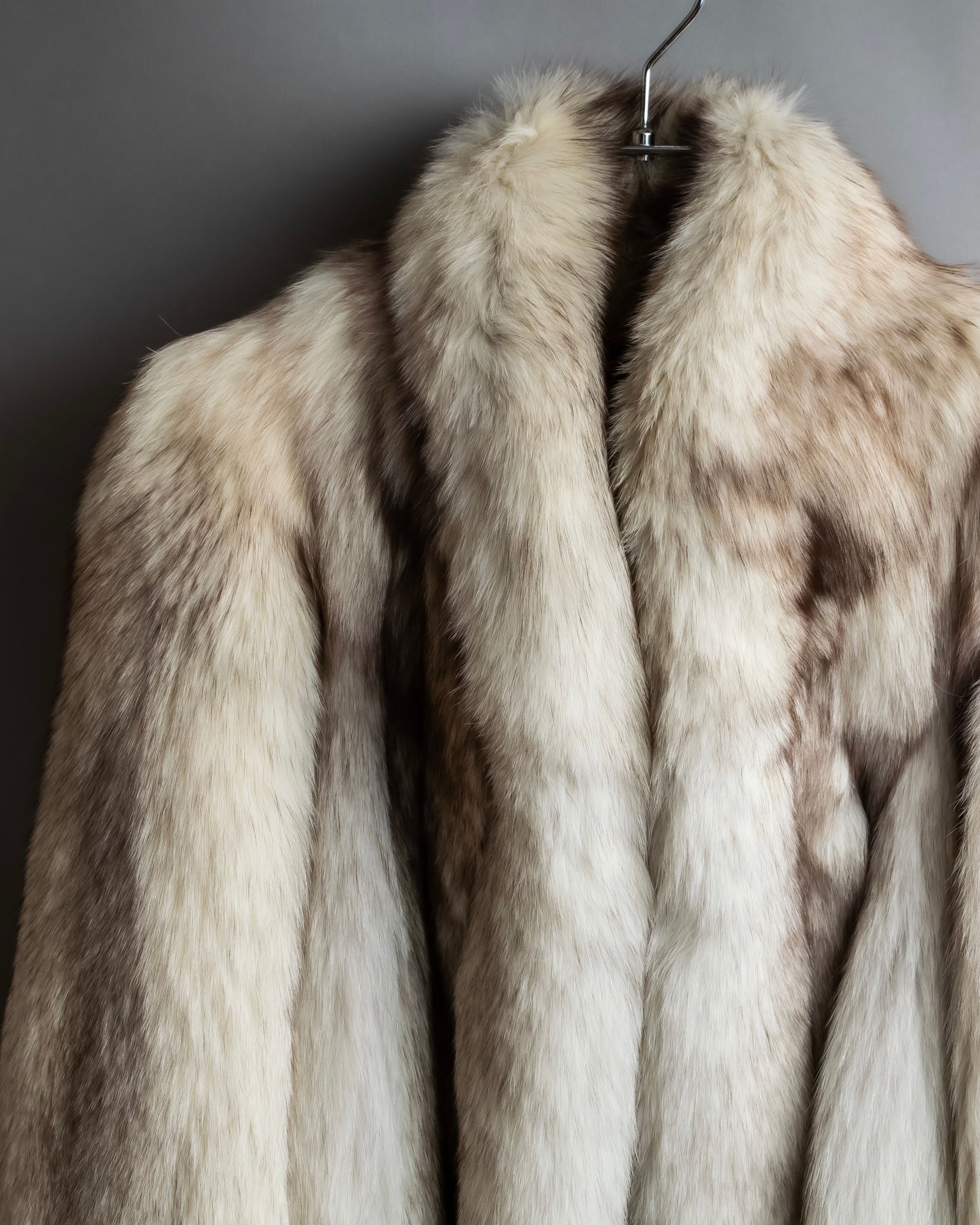 "WINDSOR" Fox fur 5 hooks gradient color jacket