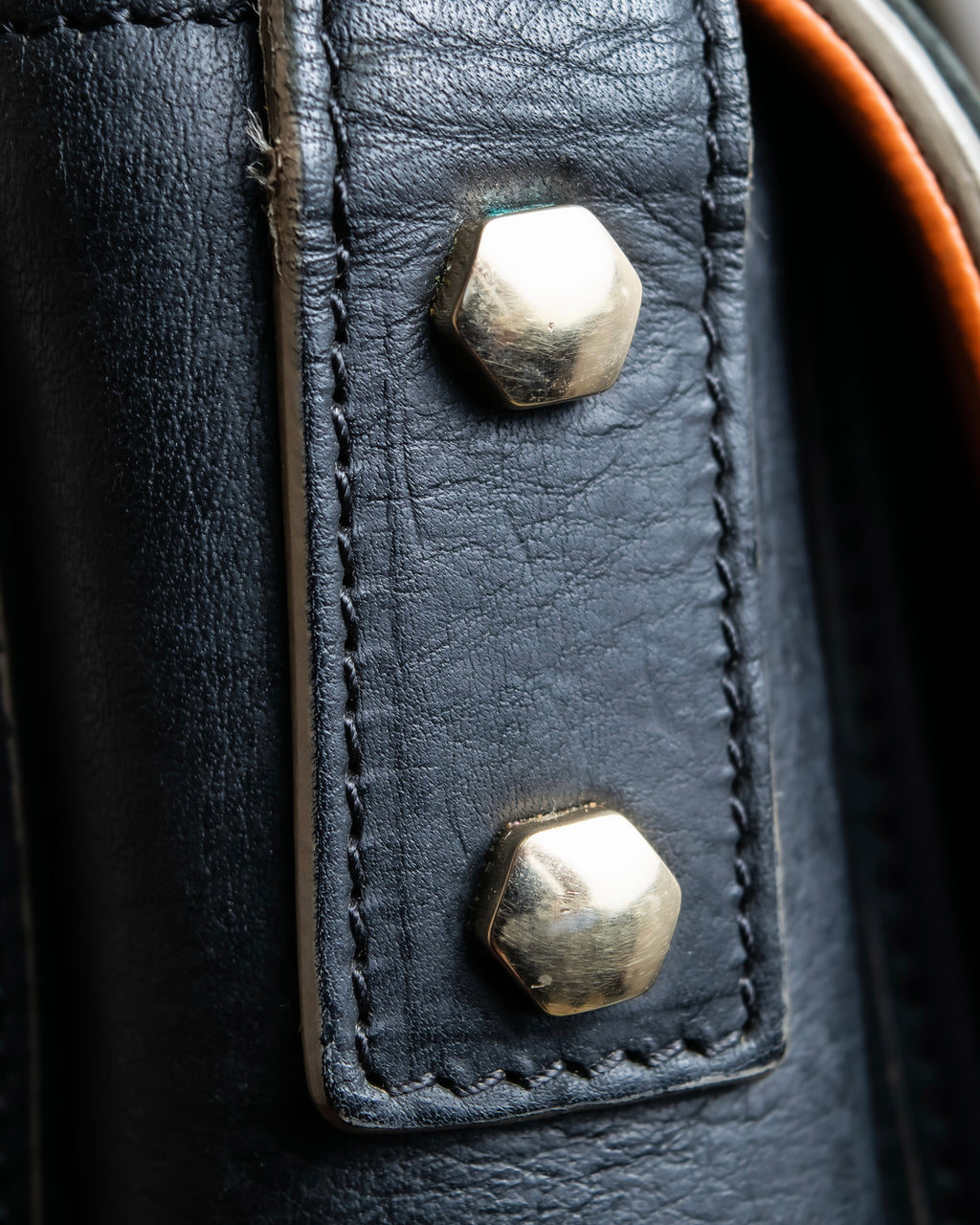 "Chloe" Leather &amp; canvas combination design chain crossbody bag