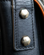 "Chloe" Leather &amp; canvas combination design chain crossbody bag