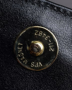 "Cartier" Logo engraved horizontal chain shoulder leather bag