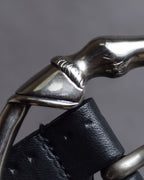 "GUCCI" Bamboo buckle motif leather belt