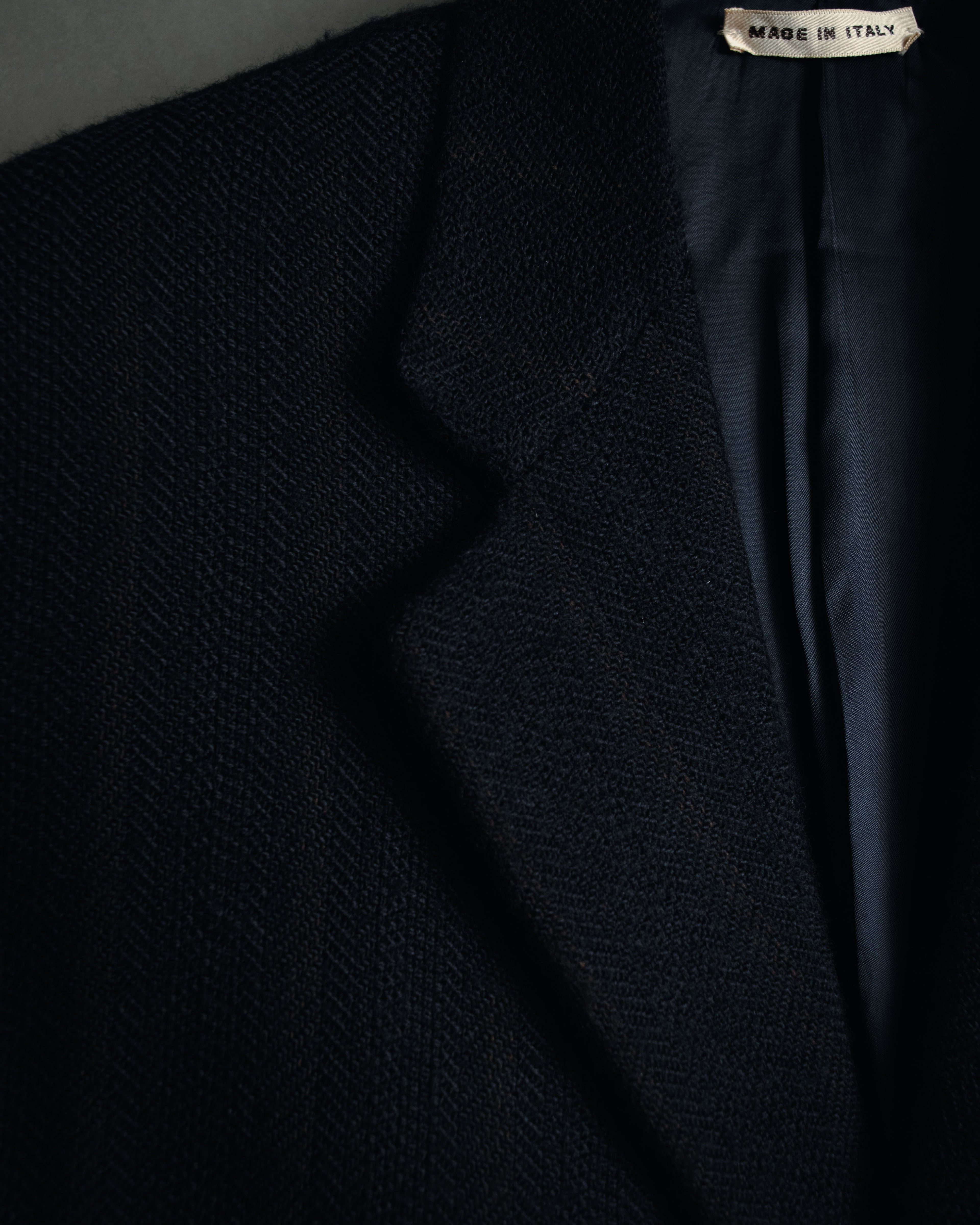 "HERMES" 90’s cashmere blend heritage vip limited tailored jacket