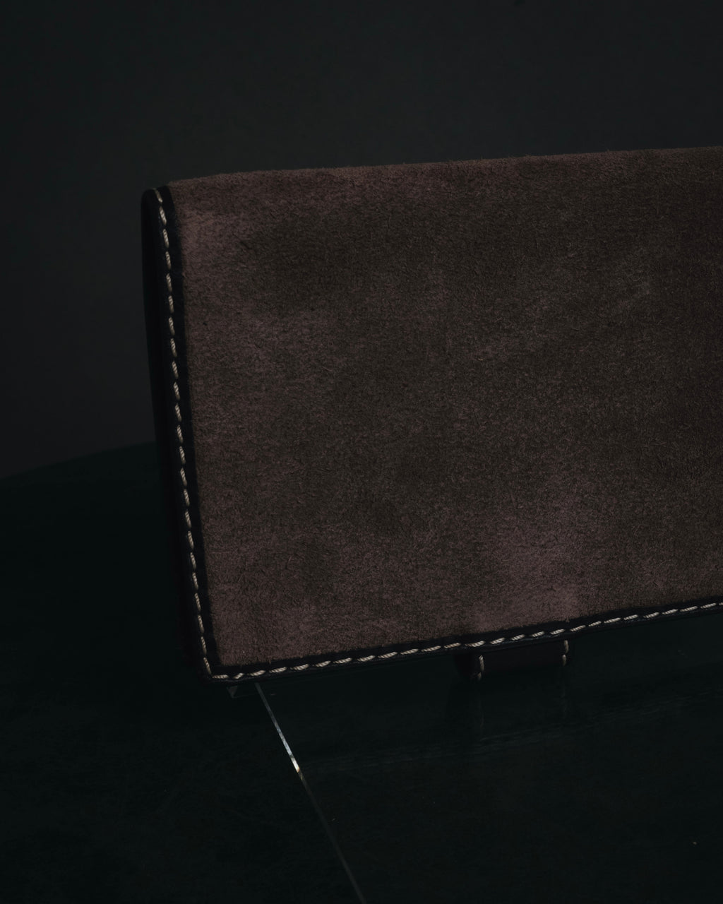 "LOEWE" Anagram-embossed suede bi-fold wallet