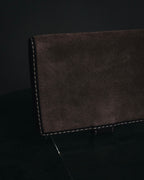 "LOEWE" Anagram-embossed suede bi-fold wallet