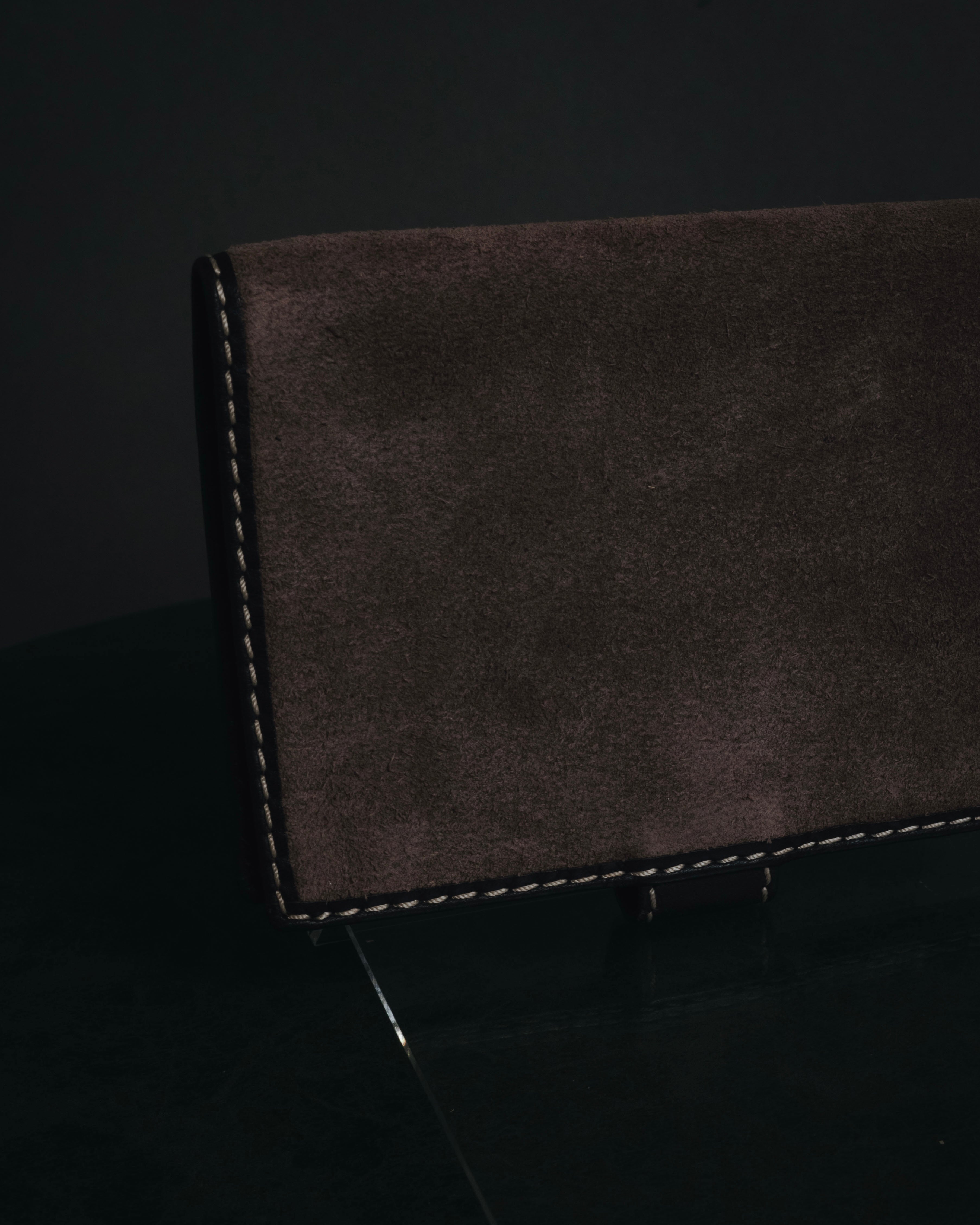 "LOEWE" Anagram-embossed suede bi-fold wallet