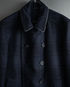 "HUGO BOSS" Double-breasted plaid coat