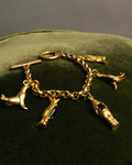 "Salvatore Ferragamo" 80's-90's Playful winter charm bracelet