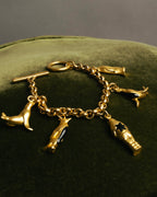 "Salvatore Ferragamo" 80's-90's Playful winter charm bracelet