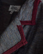 "Vivienne Westwood MAN" Bordeaux piping design draped tailored jacket