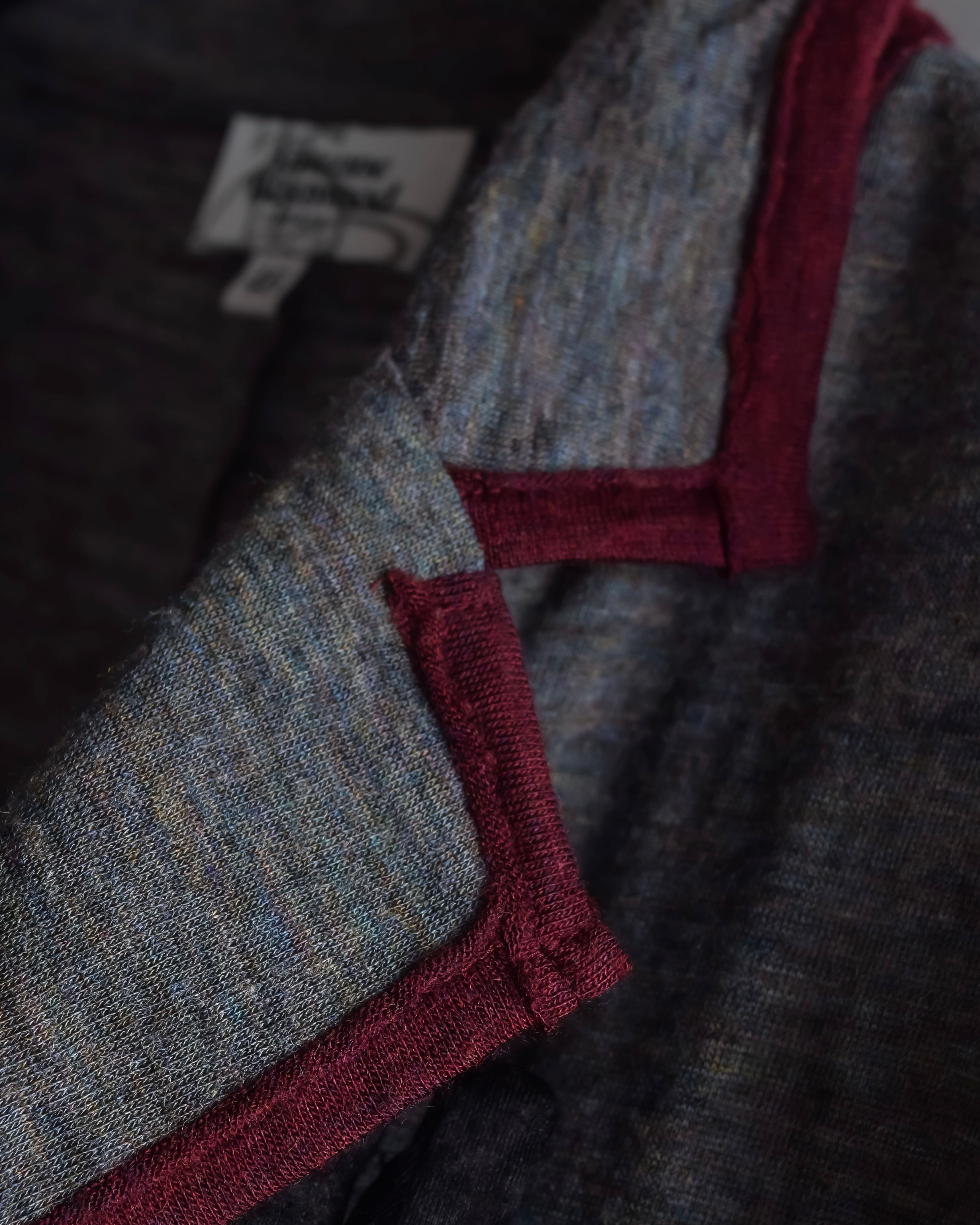 "Vivienne Westwood MAN" Bordeaux piping design draped tailored jacket