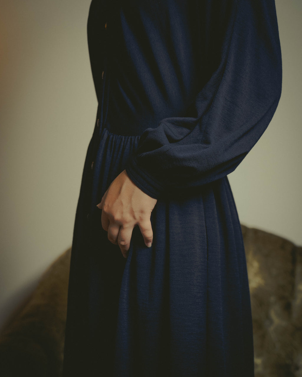 -SPECIAL- “COMME des GARÇONS” 90’s Long gathered waist button front dress