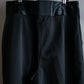 "SISLEY" Waistline switching design wide tapered slacks