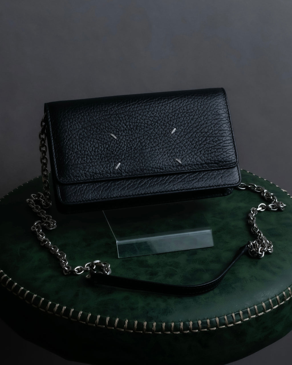 "MAISON MARGIELA" Calf leather chain shoulder wallet bag