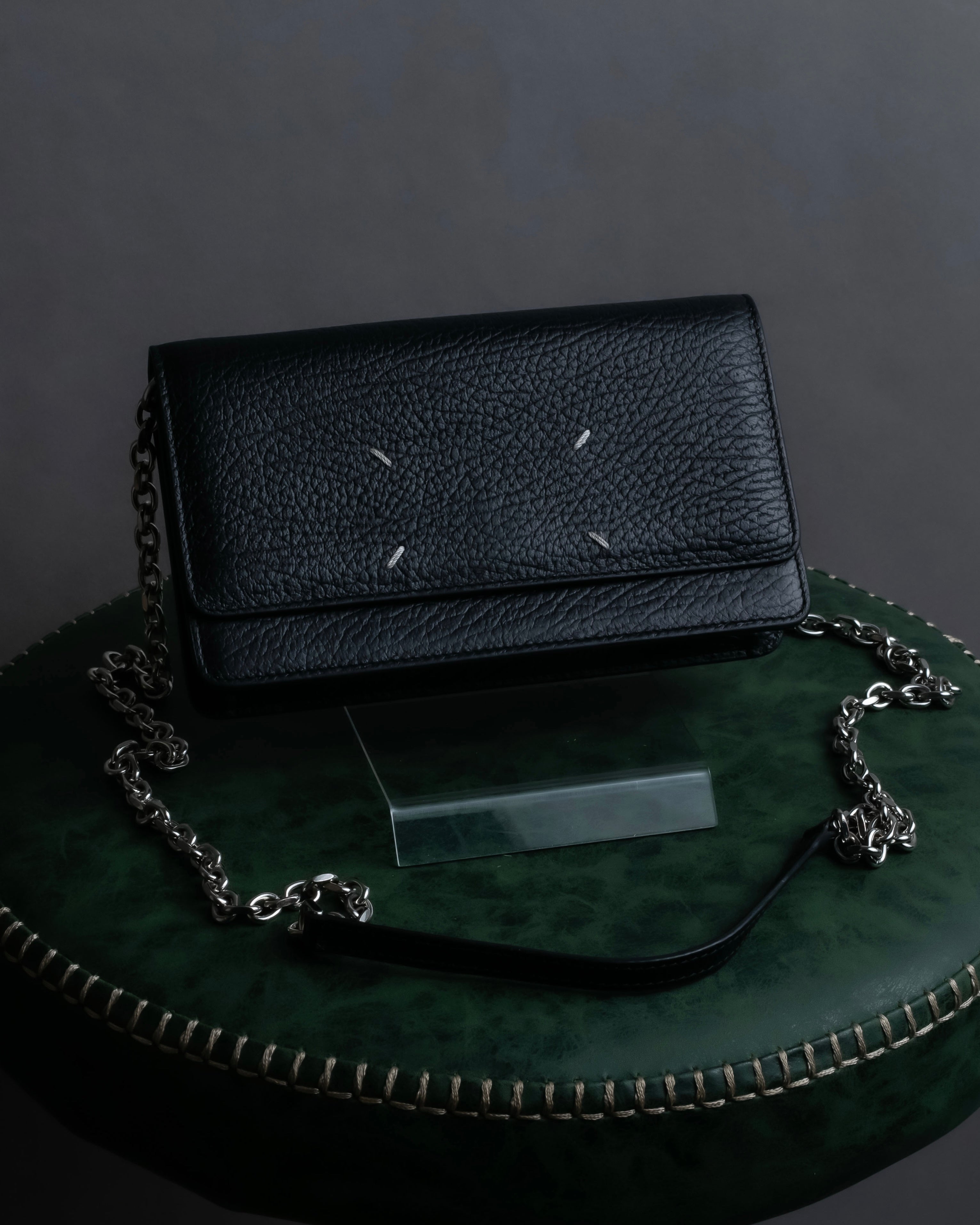 "MAISON MARGIELA" Calf leather chain shoulder wallet bag