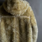 "DIESEL" Double zipper hooded long fur coat