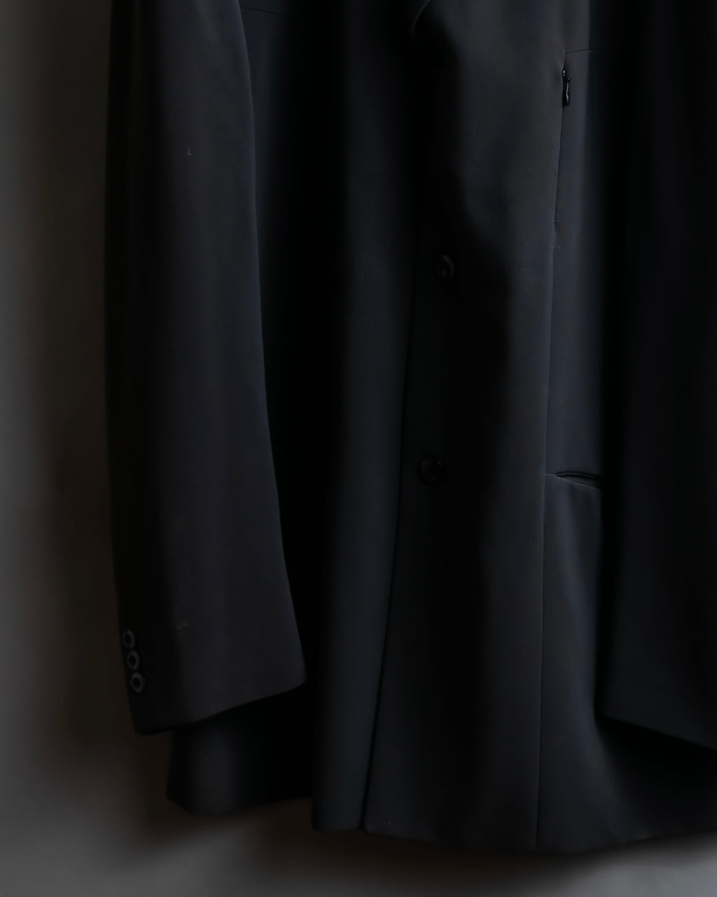 "TOSSARI" Shiny hidden zipper design tailored jacket