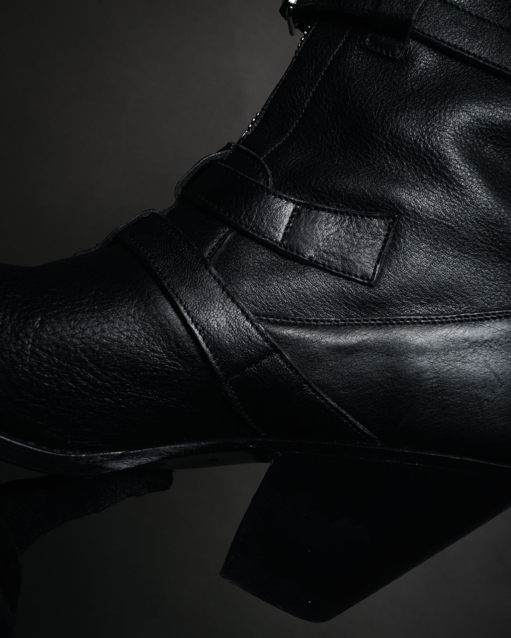 “CELINE” 19-23 Multi buckle zip biker boots