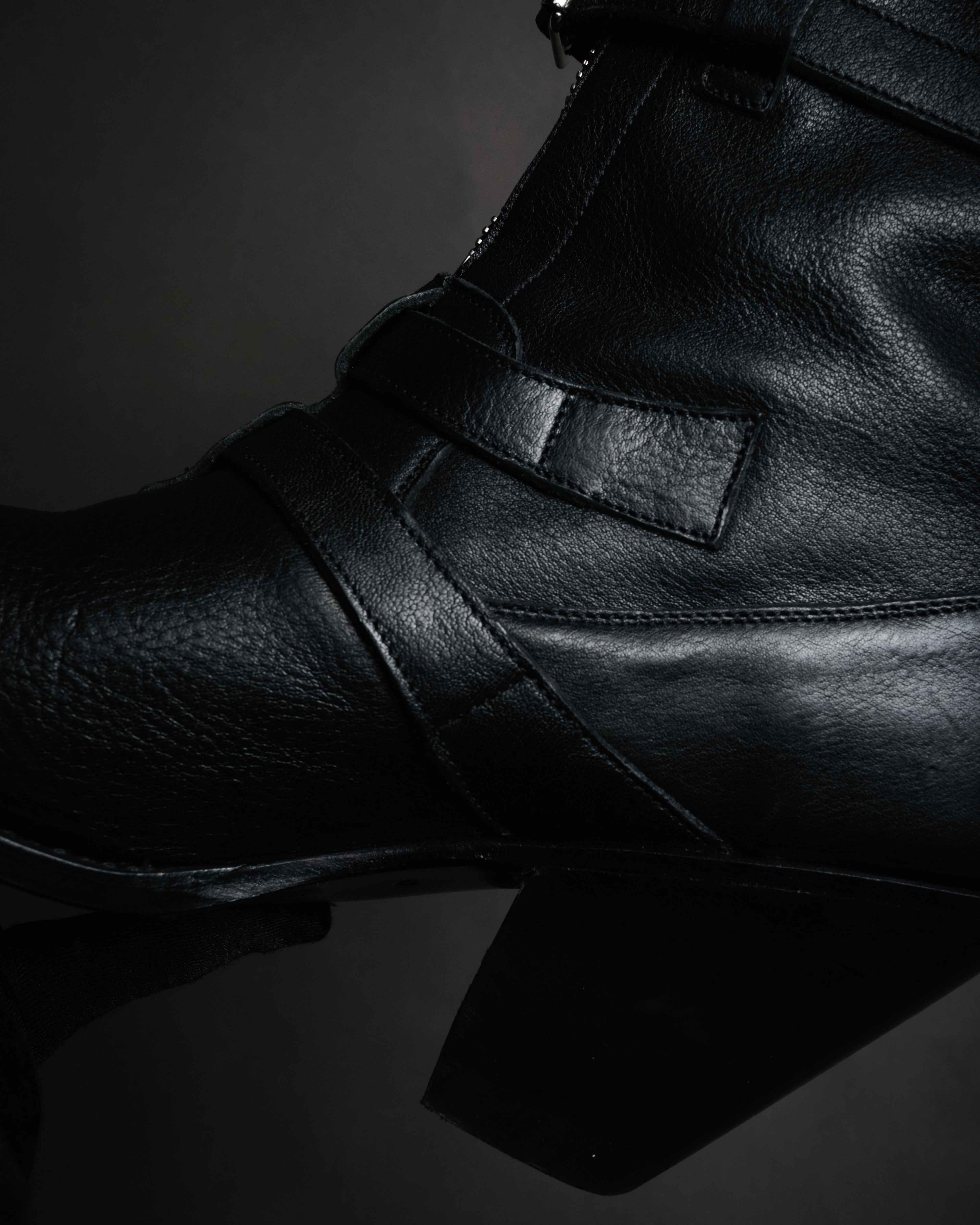 “CELINE” 19-23 Multi buckle zip biker boots