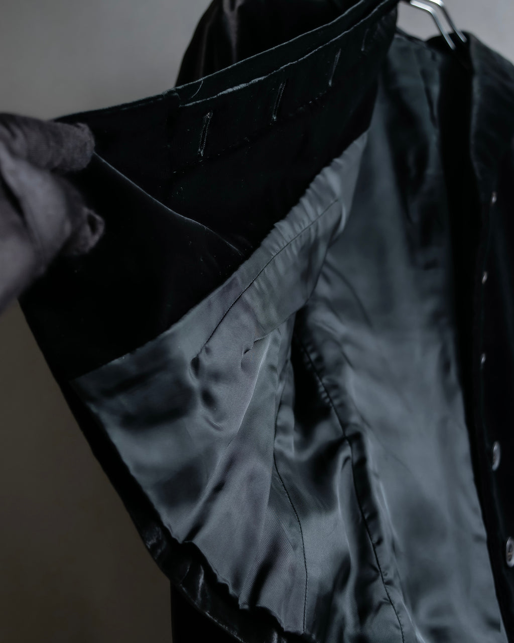 "GUCCI" Velvet shaped shawl collar tailored jacket