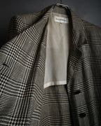 “Yves Saint Laurent” 1988-1995 Glen check linen spring long coat