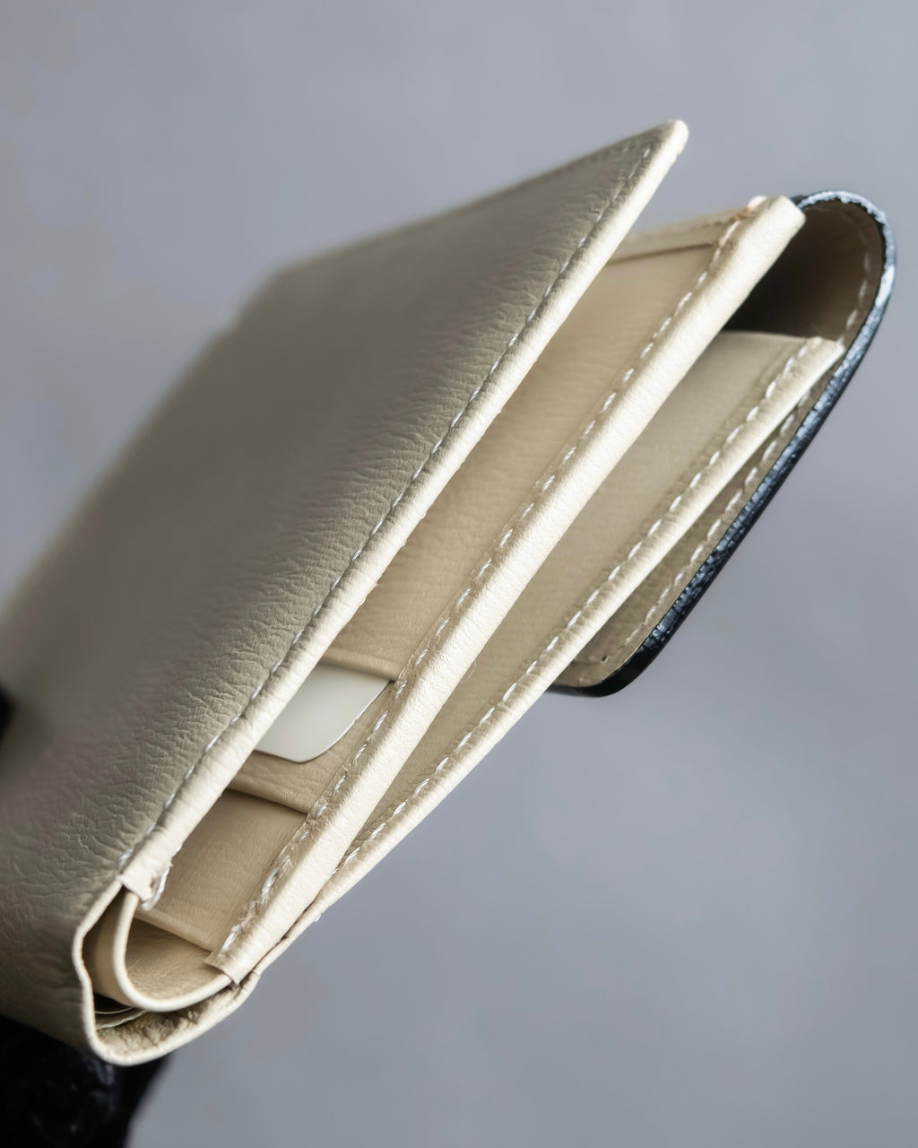 "VALENTINO" Brown & beige combination leather bi-fold wallet