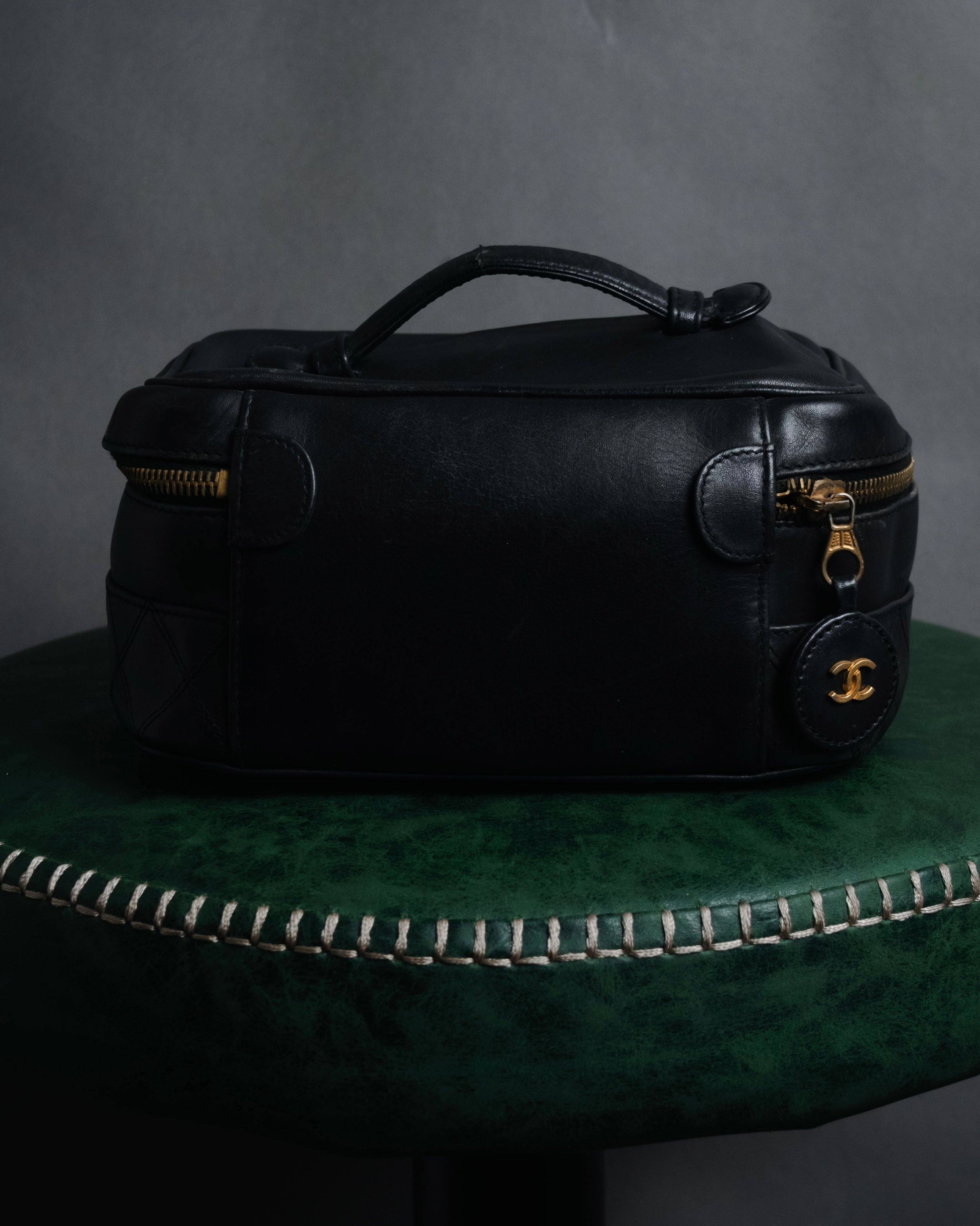 "CHANEL" 90’s Picot stitching lambskin vanity bag