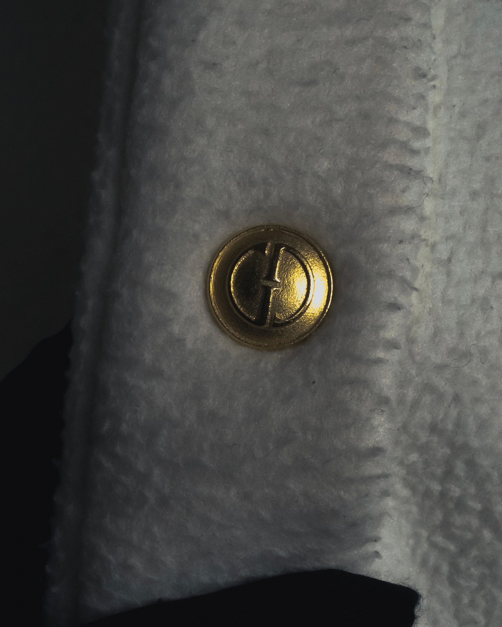 "GUCCI" 90’s-00’s Minimal fleece gold buttons jacket