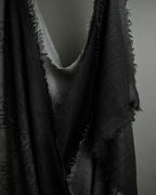 "CHANEL" Logo engraved design cashmere super large stole